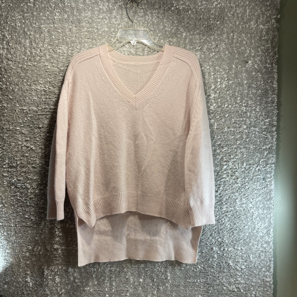 BROCHU WALKER THE LOOKER V-neck Wool Cashmere High-Low Boxy Sweater Bohemianโ